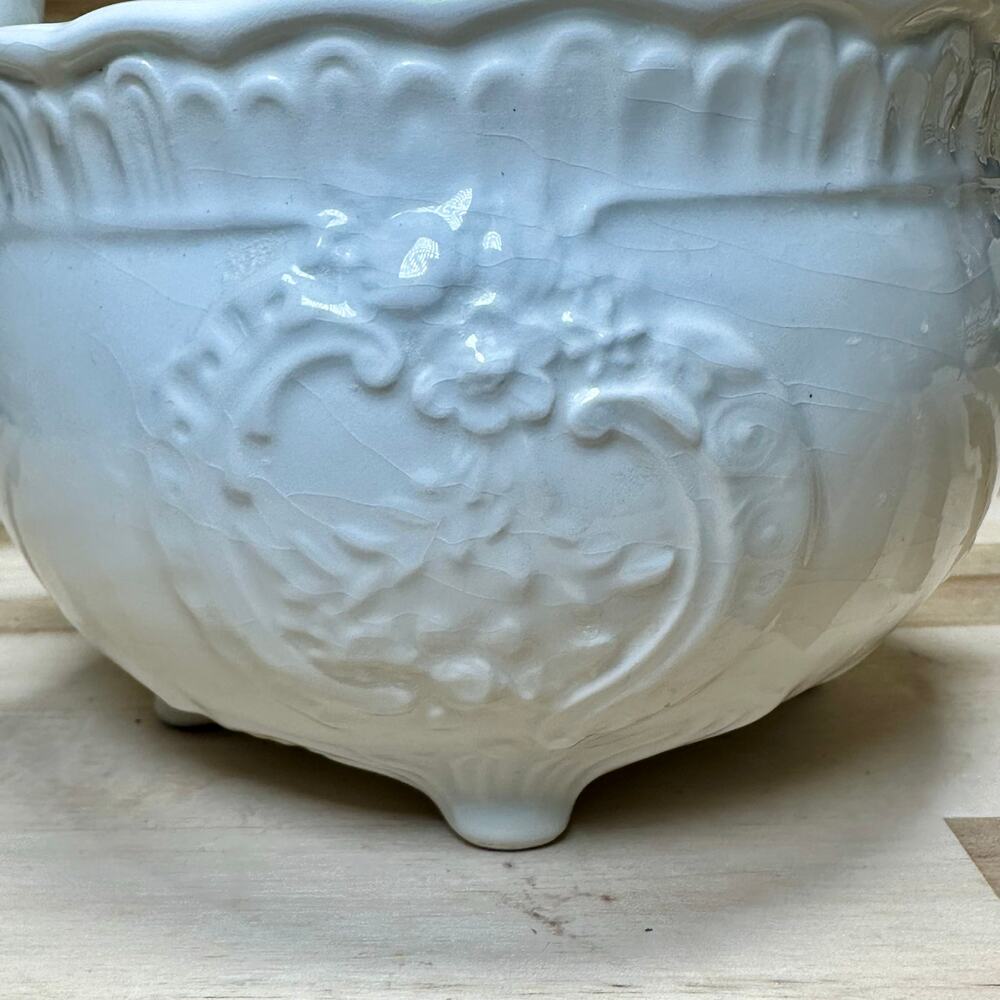 Este Italy White Majolica Ceramic Basket Cherub Putti Made in Italy‎ vintage - Picture 8 of 14